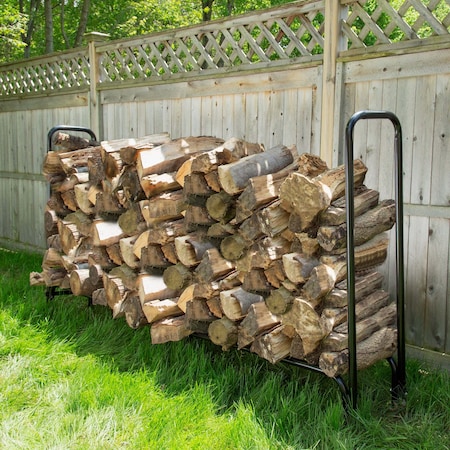 8-Foot Firewood Storage Rack, Black